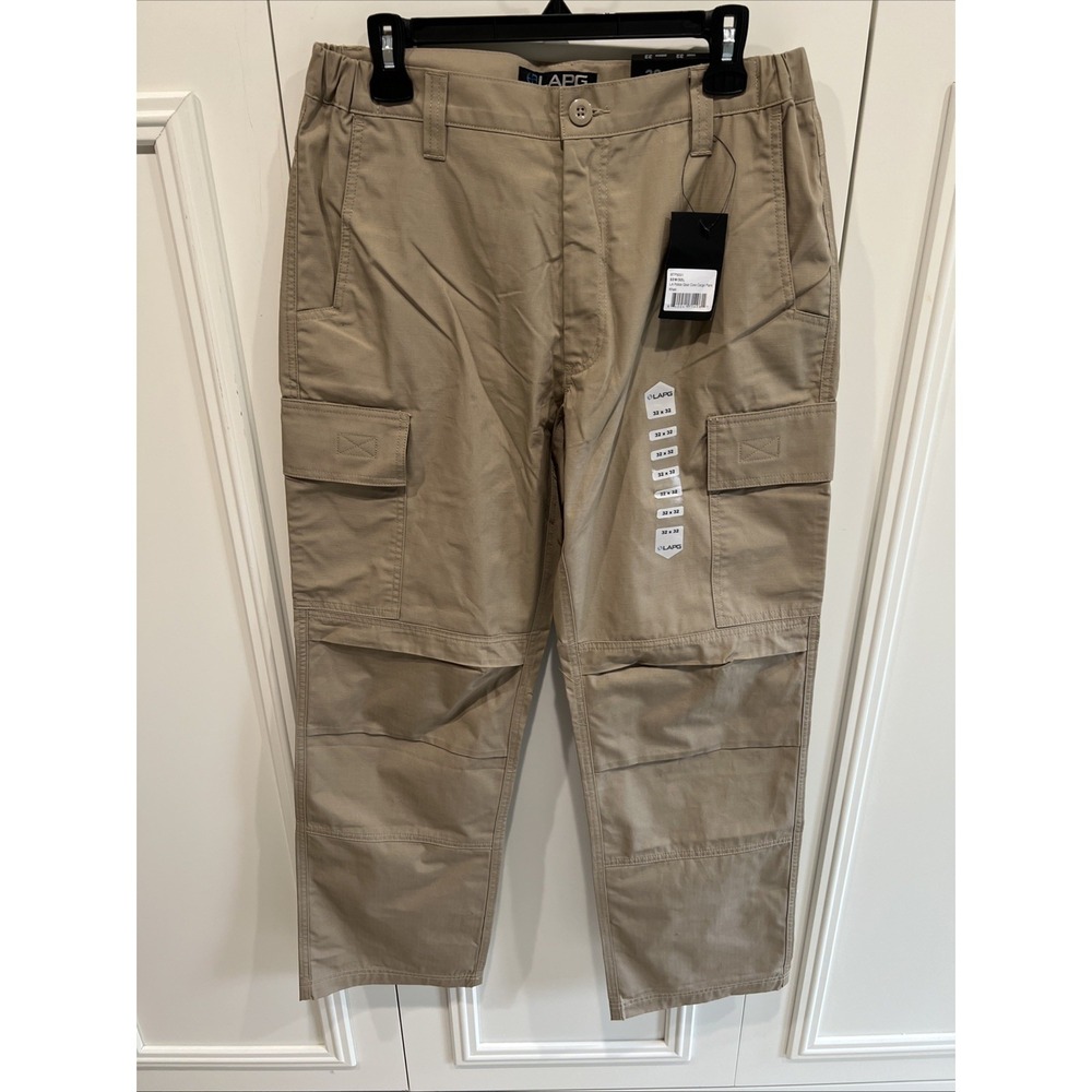 LAPG Men's LA Police Gear Cargo Pants Size 32x32‎ Khaki Rip Stop Tactical